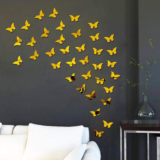 3d Acrylic Butterfly Wall Decoration Items For Home,Pack of 30