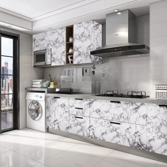 Self Adhesive Black Marble Sheet Sticker For Kitchen